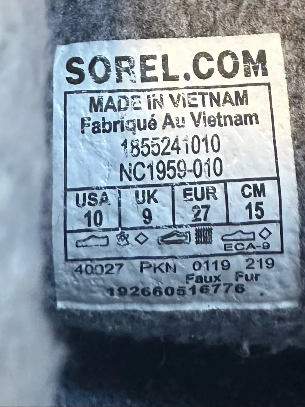 Sorel Kids 1964 Pac Strap Waterproof Winter Snow Boots - Black - Size US 10